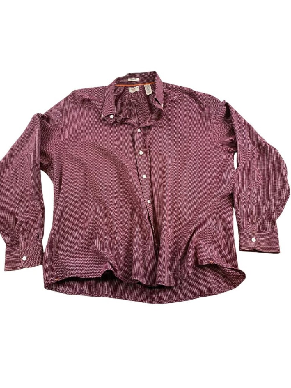 Dockers Men's ShirtSize  XXL Classic Fit Long Sleeve Red Checkered Button Down